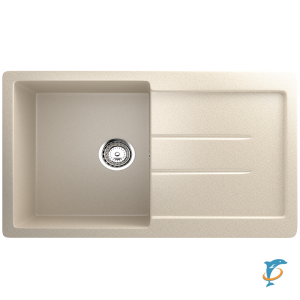 Односекционная реверсивная мойка ULGRAN U-507 бежевый  (U-507-328)