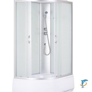 Душевая кабина без гидромассажа,мат.секло,белые зад.стенки,120*80*215см,левая (TA-12080M(L))
