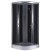 Душевая кабина Loranto 880х880х2150 черное заднее стекло, поддон 14 см, тонированное стекло 4 мм, профиль хром матовый (CS-881EA13TM/B-90)