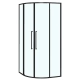 Душевое ограждение Azario SHANGHAI 1000х1000х1950 четверть круга, прозрачное стекло 6 мм, профиль черный матовый (AZ-S43-100-MB-CL)  (AZ-S43-100-MB-CL)