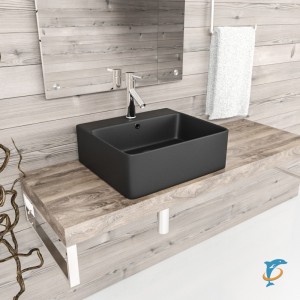 Раковина накладная ESBANO CIRCON-46 (Матовый чёрный)  (ESRNCIRC46MB)