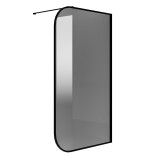 Душевая перегородка Niagara Nova NG-689-90TBLACK (90х200) черный матовый, стекло тонированное &mdash; 