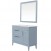 Комплект мебели ValenHouse Эйвори 105 без пенала, серый, фурнитура хром