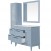 Комплект мебели ValenHouse Эйвори 105 без пенала, серый, фурнитура хром