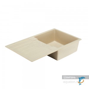 Мойка для кухни из литого мрамора Aquaton Верона прямоугольная с крылом шампань 1A710032VR290  (1A710032VR290)