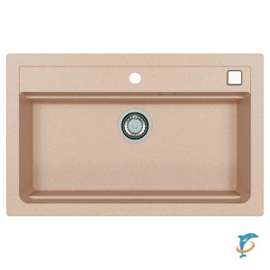 Мойка кухонная Alveus Granital Atrox 40 Terra-G22 790х500х195 с сифоном, бежевая  (1140444)