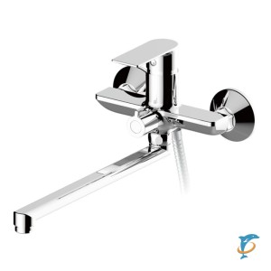 Смеситель для ванны HAIBA HB22505 длинный излив, латунь, хром  (HB22505)