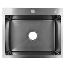 Кухонная мойка AZARIO MIA 600х500х200 нержавеющая сталь, цвет Оружейная сталь (AZB6050M) — 