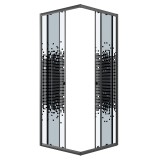 Душевое ограждение Niagara Eco NG-1009-14QBLACK (90х90х190), стекло мозаика &mdash; 