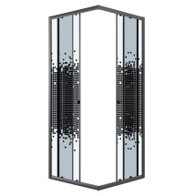Душевое ограждение Niagara Eco NG-1009-14QBLACK (90х90х190), стекло мозаика &mdash; 