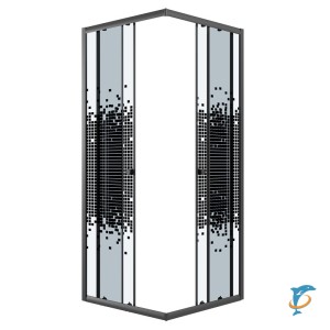 Душевое ограждение Niagara Eco NG-1009-14QBLACK (90х90х190), стекло мозаика (NG-1009-14QBLACK)