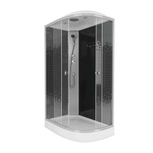 Душевая кабина Niagara Eco NG-4512-14L BLACK (120х80х215) низкий поддон(13см), стекло мозаика &mdash; 
