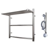 Полотенцесушитель электрический Point Афина PN04155PE П2 500x500 с полкой левый/правый, хром — 