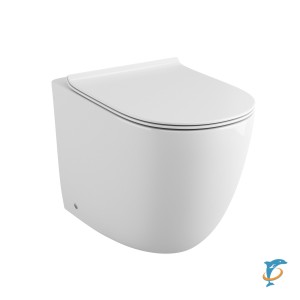 Унитаз GR-PR4411S (570*360 *410) приставной безободковый с тонкой крышкой (GR-PR4411S)