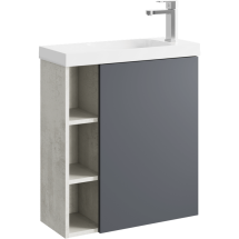 Тумба для комплекта Aqwella Alba 60 подвесная, павая светлый камень, серый — 