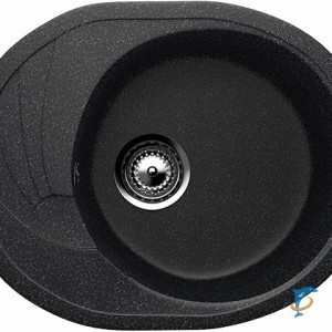 Односекционная реверсивная мойка ULGRAN U-403 черный  (U-403-308)
