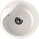 Круглая мойка с отверстием под смеситель ULGRAN U-100 белый  (U-100-331)