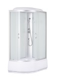Душевая кабина без гидромассажа,мат.секло,белые зад.стенки,120*80*215см,правая &mdash; 