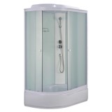Душевая кабина Loranto 1200х800х2150 правосторонняя, белое заднее стекло, поддон 26 см, матовое стекло 4 мм, профиль белый (CS-985-RTM/W-120) &mdash; 