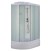 Душевая кабина Loranto 1200х800х2150 правосторонняя, белое заднее стекло, поддон 26 см, матовое стекло 4 мм, профиль белый (CS-985-RTM/W-120)