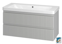 Тумба с раковиной подвесная Brevita Victory 105 (серый шелк) — 