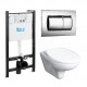 ПЭК Roca Mateo Pack 893100010 подвесной унитаз + инсталляция + кнопка + сиденье  (893100010)