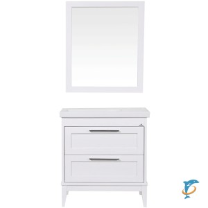 Комплект мебели ValenHouse Эйвори 80 без пенала, белый, фурнитура хром  (AVК80Б)