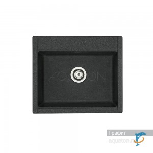 Мойка для кухни из литого мрамора Aquaton Делия 60 прямоугольная графит 1A715232LD210  (1A715232LD210)