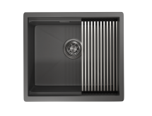 Стальная кухонная мойка Granula KS-5045U графит матовый — 