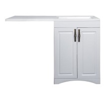 Тумба с раковиной El Fante напольная Даллас классик 120 Люкс белый PLUS правая — Тумба с раковиной El Fante напольная Даллас классик 120 Люкс белый PLUS правая СС-00000503 + СС-00000565