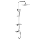 Смеситель термостатический Rossinka RS50-45 для душа с регулируемой высотой штанги и лейкой &quot;Тропический дождь&quot; — 