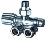 Узел дизайн-серии LADY FAR нижнего подключения терморегулирующим и запорным вентилем 1/2 FL029712 левый — Комплектующие и аксессуары для полотенцесушителей