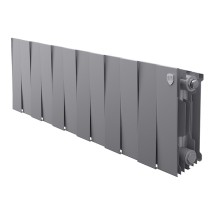 Радиатор биметаллический Royal Thermo PianoForte 200 Серебристый 14 секций &mdash; Соединение прямое редукционное Baenninger из полипропилена PP-R модель G8243, PP-RCT модель G8243B