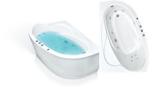 Акриловая ванна Bach Белла 165х110 Система 5 — отдельно стоящая, акрил, нестандартная форма, угловая конструкция, объем 280 л, габариты: 165х110х65 см,со сливом переливом