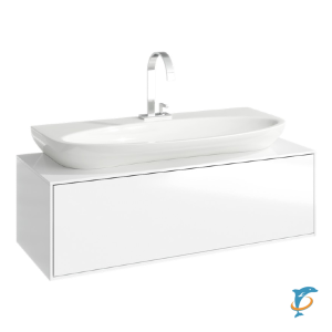 Тумба с раковиной Aqwella 5 Stars Genesis 100 подвесная белый  (GEN0110W+Esc.09.04.D)