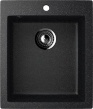 Односекционная мойка с отверстием под смеситель ULGRAN U-404 черный — 