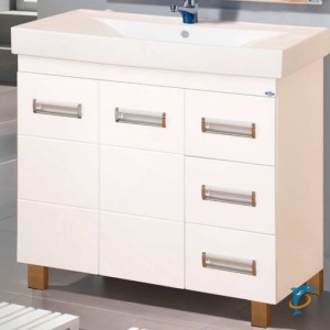 Тумба с раковиной Misty Селена 75 прямая с 3 ящ.  (П-Сел01075-01Пр3Я + Р-Мис14075)