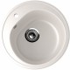 Круглая мойка с отверстием под смеситель ULGRAN U-101 белый  (U-101-331)