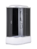Душевая кабина без гидромассажа,тонир.секло,черные зад.стенки,120*80*215см,левая — 