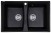 Мойка для кухни Kaiser KM2M-5078 BS искусственный мрамор, черный