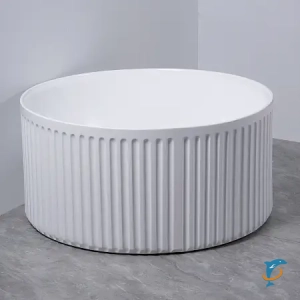 Ванна акриловая Azario GAMMA 1500x1500x580 отдельностоящая, круглая, рифленая, в комплекте с сифоном и металлической рамой, цвет белый (AZ-6707) (AZ-6707)