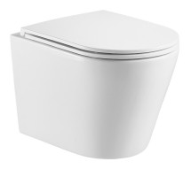 Унитаз подвесной Azario Teramo 515х360х360 безободковый с системой антивсплеск (Торнадо) в комплекте с сидением микролифт (AZ-0053-UQ) — 