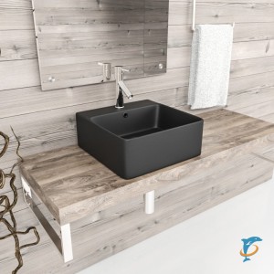 Раковина накладная ESBANO CIRCON-40 (Матовый чёрный)  (ESRNCIRC40MB)