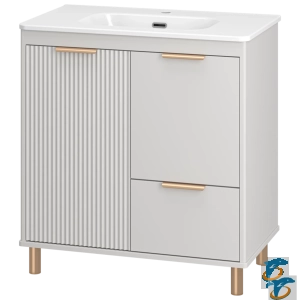 Тумба с раковиной Brevita Risacca Crema 80  (RIS-06080-0342Я+B-OND080-01)