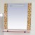Зеркало Мисти(Misty) Канада 75 с полкой белое/вставка из стекла (кленовый лист)