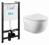 ПЭК Roca Meridian Pack 893104110 подвесной унитаз + инсталляция + кнопка + сиденье — 