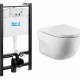 ПЭК Roca Meridian Pack 893104110 подвесной унитаз + инсталляция + кнопка + сиденье  (893104110)
