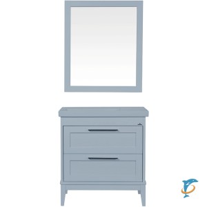 Комплект мебели ValenHouse Эйвори 80 без пенала, серый, фурнитура хром (AVК80C)