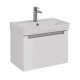 Тумба Lemark BUNO MINI, 60 см под 1 раковину, подвесная,1 ящик, цвет корпуса, фасада: Белый глянец — 