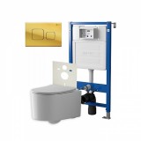 Инсталляция Point Элемент PN45120 + Клавиша Афина золото PN44041G + Унитаз Веста PN41701 — 